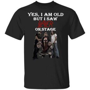 Yes I Am Old But I Saw Slayer On Stage Heavy Metal Rock Band Graphic T-Shirt 73